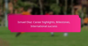 Ismael Díaz: Career highlights, Milestones, International success