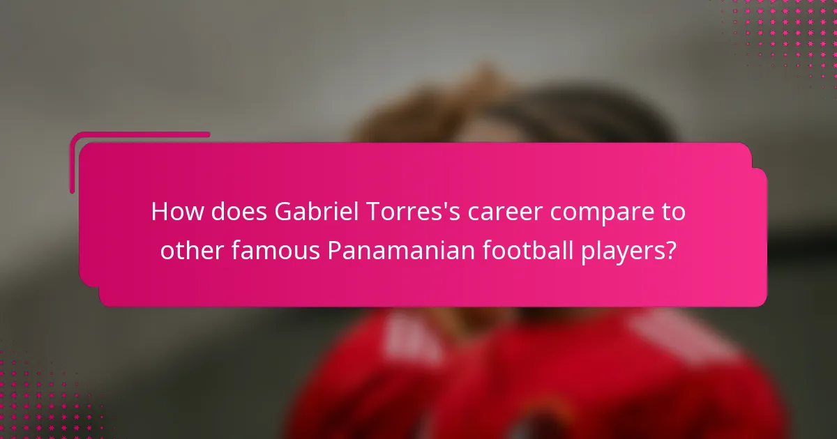 How does Gabriel Torres's career compare to other famous Panamanian football players?