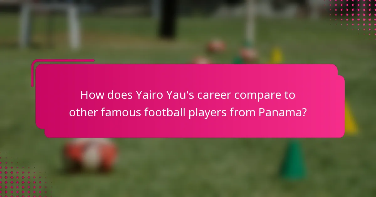 How does Yairo Yau's career compare to other famous football players from Panama?