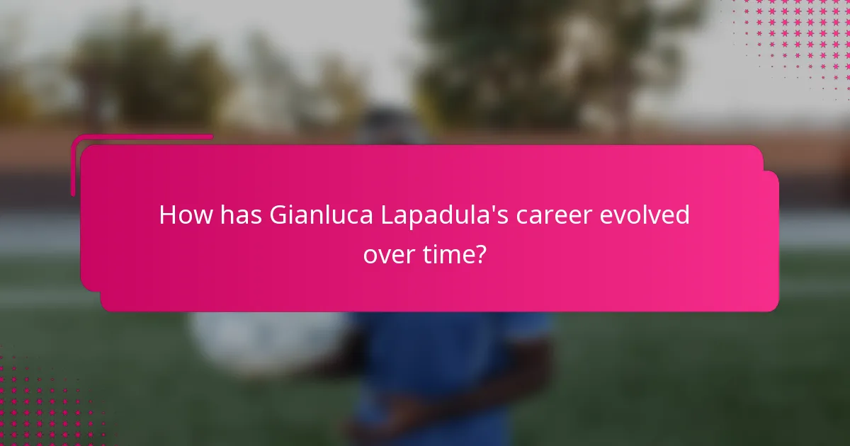 How has Gianluca Lapadula's career evolved over time?